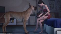 1boy 3d arnoldthehero bestiality canid canine canis domestic_dog female feral hitman hitman_absolution male sheath source_filmmaker tagme victoria_burnwood zoophilia