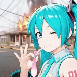 hatsune miku from vocaloid