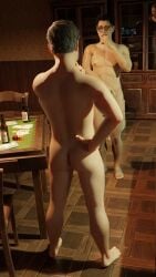 2boys 3d 3d_(artwork) 3d_artwork barefoot beard beer dead_by_daylight dwight_fairfield eating_nails erect erect_cock erect_dick erect_penis erection five_nights_at_freddy's_(film) full_body fully_naked fully_naked_male fully_nude fully_nude_male glasses glasses_only hairy_body hairy_chest hiding_erection male male/male male_only moustache naked naked_male nude nude_male penis poker_table reflection standing tagme thumb_in_mouth tobesrecruit william_afton william_afton_(film) william_afton_(fnaf)