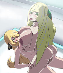 cynthia (pokemon) from nintendo by bosomancer