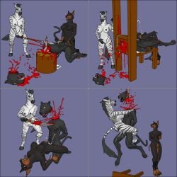 1boy 2019 2girls anthro anthro_death axe breasts canine cum cum_in_pussy cumshot death deathgasm decapitation dobermann female femdom gore guillotine guillotine_(face_up) guro killbeat killbeat_(artist) male male_death male_ryona masturbation noose panther pegging penis pussy reverse_rape snuff straight strap-on strapon sword tagme vaginal_penetration zebra