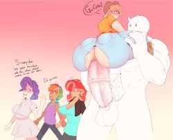 1boy 1girls 4girls anal anus apple_butt applejack_(mlp) ass background_characters bald biceps big_arms big_hands blonde_hair blue_eyes blue_hair breasts broad_shoulders calling_for_help carrying carrying_partner carrying_position cowboy_hat crotch_cutout crotchless denim dress dubious_consent duo english_text erection faceless faceless_male farm_girl flat_chest fleeing funny gradient gradient_background green_hair grimace hat helpless horn horsecock huge_ass huge_cock human humanized hypergamy imminent_rape impossible_fit jeans large_breasts large_insertion larger_male long_hair massive_ass massive_penis medial_ring monster multicolored_hair multiple_girls muscular_male my_little_pony my_little_pony_friendship_is_magic nervous one_horn orange_hair page_1 pants pawg penis pink_background pink_penis purple_hair rainbow_dash_(mlp) rainbow_hair rape rarity_(mlp) red_hair running_away scared shirt size_difference skin_tight small_horns solo_focus stand_and_carry_position stockholm_syndrome straight_hair sunnysundown sunset_shimmer sweating sweating_profusely t-shirt text tight_jeans tight_pants top_heavy_penis torn_clothes torn_jeans torn_legwear torn_pants unicorn_horn upright_straddle white_dress wide_penis worried worried_expression