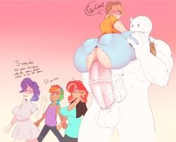 1_horn 1boy 1girls 2_horns 4girls anal animal_genitalia_on_humanoid anus apple_butt applejack_(mlp) ass background_characters bald biceps big_arms big_hands blonde_hair blue_eyes blue_hair breasts broad_shoulders calling_for_help carrying carrying_partner carrying_position cowboy_hat crotch_cutout crotchless denim dress dubious_consent duo english_text erection faceless faceless_male farmgirl flat_chest fleeing funny gradient gradient_background green_hair grimace hat helpless horn horsecock horsecock_on_humanoid huge_ass huge_cock human humanized hypergamy imminent_rape impossible_fit jeans large_breasts large_insertion larger_male long_hair massive_ass massive_penis medial_ring monster multicolored_hair multiple_girls muscular_male my_little_pony my_little_pony_friendship_is_magic nervous orange_hair page_1 pants pawg penis pink_background pink_penis purple_hair rainbow_dash_(mlp) rainbow_hair rape rarity_(mlp) red_hair running_away scared shirt size_difference skin_tight small_horns solo_focus stand_and_carry_position stockholm_syndrome straight_hair sunnysundown sunset_shimmer sweating sweating_profusely t-shirt text tight_jeans tight_pants top_heavy_penis torn_clothes torn_jeans torn_legwear torn_pants unicorn_horn upright_straddle white_dress wide_penis worried worried_expression