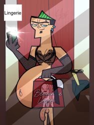 blaineley_(tdi) cock_out dressing_room duncan_(tdi) lingerie male_pregnancy mirror_reflection mirror_selfie mpreg pregnant_belly pregnant_male thestarry900 total_drama_(series) total_drama_island