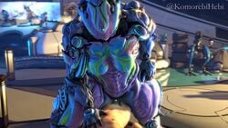 3d alien amazon animated blue_skin cowgirl_position eyeless female_domination femdom glowing_pussy green_skin hildryn_(warframe) human_on_humanoid komorebihebiart larger_female male_on_female multicolored_skin muscular muscular_female no_nipples no_sound operator_(warframe) purple_skin smaller_male thick_thighs video warframe