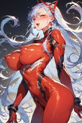 ai_generated big_breasts bodysuit large_breasts original_character pussy round_ass teardrop_breasts