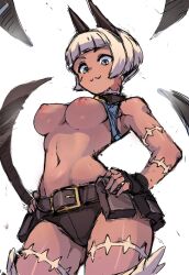 1girls female female_only looking_at_viewer low-angle_view nadia_fortune skullgirls solo tagme wersman