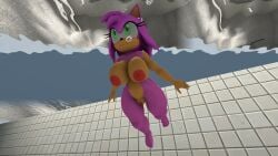 3d air_bubbles amy_rose big_breasts eyelashes sonic_(series) thehumblefellow underwater