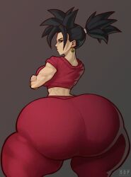 1girls arms_crossed arms_crossed_under_breasts ass ass_bigger_than_head ass_bigger_than_torso big_ass black_hair bottom_heavy bubble_butt clothing dat_ass dragon_ball dragon_ball_super ear_piercing earrings fat_ass female female_only female_saiyan fusion huge_ass ignantastro kefla large_ass looking_at_viewer looking_back massive_ass pants piercing potara_earrings saiyan shirt solo stardustpapi thick_ass thick_thighs thunder_thighs wide_hips