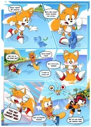 alystaircat angry charmy_bee classic_tails comic comic_page cub english_text page_3 page_number ray_the_flying_squirrel sonic_(series) tails tails_the_fox yaoi young younger_male