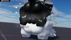 2boys 3d anal ass balls binkedinked black_fur from_behind furry gay onomatopoeia r34dex roblox robloxian tagme thick_thighs white_fur