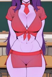 ai_generated body_focus classroom close-up league_of_legends lulu_the_fae_sorceress school school_uniform schoolgirl short_girl skirt