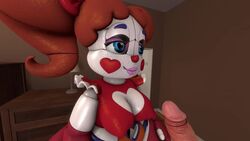 1boy 1boy1girl 1girls 3d anal animated baby_(fnafsl) blowjob blue_eyes circus_baby circus_baby_(fnaf) clothed eyes_rolling_back fellatio five_nights_at_freddy's five_nights_at_freddy's:_sister_location from_behind fucked_silly handjob human no_sound nude oral penetration penis red_hair robot robot_girl sexbot sexbot_circus_baby sister_location vaginal_penetration video