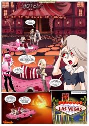 4girls bbmbbf breasts canon_couple charlie_morningstar_(hazbin_hotel) comic english_text female hazbin_hotel hell_of_a_night helluva_boss human_loona human_verosika_mayday lesbian loona_(helluva_boss) page_2 palcomix tagme text vaggie_(hazbin_hotel) verosika_mayday_(helluva_boss) yuri