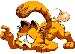 big_balls big_dick big_penis black_fur cat_ears cat_humanoid cat_tail cum_in_ass cum_inside eyes fat_ass fat_butt feline garfield_(series) garfield_the_cat gay mouezu orange_body orange_fur orange_hair orange_skin paramount_pictures paws,_inc. white_background