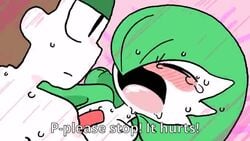 1boy animated blush crying female gardevoir gif human meow25meow pain pokemon pokemon_(species) pokephilia rape sex subtitled vaginal_penetration