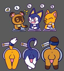 00freeze00 animal_crossing anthro anus ass backsack big_balls bondage bottomless bound canid canine closed_eyes crazy_redd cute domestic_cat erection felid feline felis fox fur furry group hanging_penis highres imminent_anal imminent_sex invalid_tag kabeshiri legs_folded male male_focus malesub mammal multiple_boys multiple_subs nintendo nude open_mouth penis prostitution public public_use raccoon_dog red_eyes rover_(animal_crossing) simple_background smile speech_bubble talking talking_to_another tanuki testicles through_wall tight_anus tom_nook