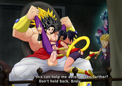 1boy 2girls anal anal_masturbation anal_sex anal_tail animal_humanoid anus armor ass balls being_watched bisexual black_eyes black_hair blonde_hair blue_eyes blush boots breast_sucking breastfeeding breastfeeding_during_sex breasts broly broly_(dragon_ball_z)_1993 cabba cameltoe caulifla clothing cum cum_in_hair cum_on_body cum_on_face deep_penetration double_penetration dragon_ball dragon_ball_super english_text faceless_male female female_penetrated finger_fuck fingering fingering_partner group group_sex hair hi_res huge_cock humanoid jewelry kale legendary_super_saiyan looking_at_another male male_penetrating masturbation messy middle_finger muscular muscular_male open_mouth penetration penis ponytail pussy saiyan saiyan_tail sex shinobibrush shorts sitting size_difference straight straight_sex sucking super_saiyan super_saiyan_2 super_saiyan_blue tail_in_ass tail_masturbation tail_sex testicles text threesome tight_clothing torn_clothes under_boob vaginal_penetration vambraces vegito voyeur