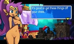 16-bit accurate_art_style dangergirlfan edit english_text female photoshop pixel_art purple_hair shantae shantae_(character) smooth_skin solo sprite_art