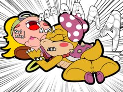 2019 4:3 blonde_hair blush breasts cunnilingus female goomba goombella hair hi_res jewelry koopa koopaling mario_(series) nintendo nipples nude open_mouth oral paper_mario pussy scalie sex thunderfap tongue tongue_out vaginal_penetration video_games wendy_o._koopa yuri