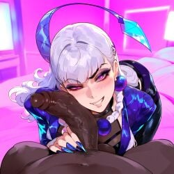 ai_generated dark-skinned_male evelynn interracial k/da_all_out_evelynn k/da_all_out_series k/da_evelynn k/da_series league_of_legends