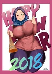 big_breasts happy_new_year hijab hijabolic tagme