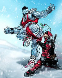 2boys 5_fingers abs alternate_costume angry annoyed anti-hero areola ass bara bare_arms bare_legs barely_clothed beard belt biceps big_ass big_butt big_muscles black_hair blitzturner bodysuit boots bottomwear bubble_butt butt christmas cleavage clothed clothing color colossus dark_hair dat_ass day deadpool digital_media_(artwork) duo exercise exposed exposed_ass facial facial_scar facial_scars fat_ass flailing footwear frown funny gay gym_shorts gym_uniform homo_superior hooded_vest human human_only humor instant_regret karma_is_a_bitch katana kneeling leg_up licking licking_ass light-skinned_male looking_back male male_only marvel marvel_comics mask mask_partially_removed metal_skin metallic_body mistletoe mistletoe_above_hindquarters mooning mostly_clothed muscles muscular muscular_calves muscular_male muscular_thighs mutant nipple_slip nipples no_pupils on_one_leg open_mouth outdoors outside pecs pectoral_cleavage piotr_rasputin questionable_consent red_footwear red_shorts red_topwear regret revealing_clothes round_ass running scar scarred shiny_ass shiny_skin shoes shorts shorts_down shorts_pull size_difference skin_tight skintight_bodysuit sky sleeveless sneakers snow snowfall snowing socks_and_shoes standing_on_one_leg superhero surprised sword sword_on_back tank_top teeth thick_ass thick_thighs thong tight_clothing tongue tongue_out topwear twisted_torso two_tone_clothing underwear underwear_pull unimpressed utility_belt wade_wilson weapon white_socks white_thong winter working_out wrist_cuffs wristband x-men yaoi