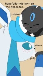 animal_genitalia animal_penis black_fur blowjob blue_fur eeveelution glaceon john_(white_rose) lucy_(white_rose) moaning nintendo pokemon shiny_pokemon sigma_rizz umbreon white_rose_(shiny_cobra)