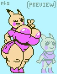 areola_slip areolae_slip barve_boy:_kung_fu_pokechu big_ass big_breasts big_thighs black_sclera bootleg edit filthyskull furry furry_female generation_1_pokemon girl_pokechu_(barve_boy:_kung_fu_pokechu) huge_ass huge_breasts huge_thighs josephine_(pikachu) nipple_peek peace_sign pikachu pink_pupils pixel_art pokemon_(species) preview tagme tagme_(character) thick_thighs wink winking