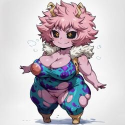 1girls ai_generated big_ass big_breasts big_butt brax_(artist) chibi chubby chubby_female civitai hips huge_breasts mina_ashido my_hero_academia pink_hair pink_penis ripped_clothing shortstack smaller_female stable_diffusion tagme wide_hips