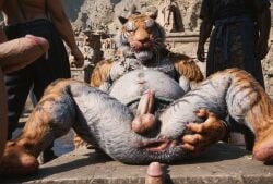 ai_generated bara black_myth:_wukong furry furry_male game gay hentai kl_99 male male/male male_only muscle muscles muscular muscular_male nsfw sex tiger tiger_vanguard yaoi