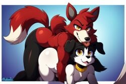 2boys 2male 2males ai_generated anal anal_insertion anal_sex animatronic anthro big_ass big_balls big_butt big_penis black_fur border_collie canid canine canis couple couple_(romantic) couple_love couple_sex dog doggy_position doggy_style doggystyle domestic_dog doug_(tnar) duo fangs fazbear_fanverse femboy five_nights_at_freddy's fnaf fox foxy_(fnaf) frosting.ai furry furry_ass furry_butt furry_male furry_only gay gay_anal gay_domination gay_male gay_sex genitals male male/male male_only male_penetrated male_penetrating male_penetrating_male muscles muscular muscular_male red_fur similar_images stable_diffusion sugar1989 those_nights_at_rachel's tongue tongue_out yellow_eyes