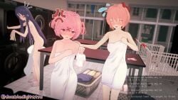 3d 4girls ass breasts doki_doki_literature_club doubledigit64 embarrassed embarrassed_nude_female enf female koikatsu monika_(doki_doki_literature_club) nake natsuki_(doki_doki_literature_club) nude sayori_(doki_doki_literature_club) senftember senftember_(2024) tagme towel yuri_(doki_doki_literature_club)