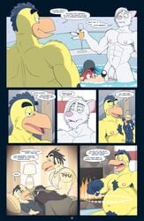 anthro anti_dev avian bird brooks_(anti_dev) comic domestic_cat felid feline felis hi_res male male_only mammal mustela mustelid musteline page_11 page_number penis skids tragia