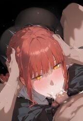 ai_generated censored forced_oral makima_(chainsaw_man) sucking_penis tagme