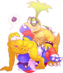 3_toes 3boys anal anal_sex barefoot blue_yoshi boshi chubby claws cum cum_in_ass cum_in_mouth cum_inside eyewear feet fellatio foot_fetish foot_on_face foot_sniffing gay group group_sex hi_res iggy_koopa irrumatio koopa koopa_troopa koopaling male male_only mario_(series) nintendo oral penetration sex super_mario_bros. super_mario_rpg tderek99 threesome toe_claws toes transparent_background video_games yaoi yoshi