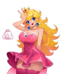 blonde_hair blue_eyes breasts female female_only little123blood mario_(series) nintendo princess_peach solo