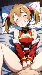 ai_generated ayano_keiko cum cum_in_pussy cum_inside gritted_teeth gritting_teeth missionary_position rape rape_face raped silica sword_art_online violation