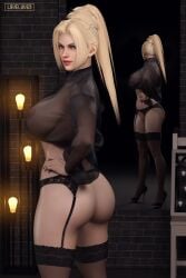 3d big_breasts blonde_hair blue_eyes breasts busty dead_or_alive female female_focus female_only hourglass_figure kunoichi long_hair loveluv69 ninja ninja_gaiden pinup pinup_pose rachel_(ninja_gaiden) tagme wide_hips