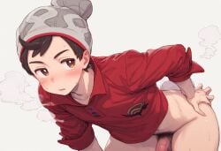 1boy ai_generated male_only penis pokemon pokemon_ss pubic_hair victor_(pokemon)