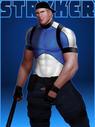 bulge drawnpr0n kurtis_stryker male male_only mortal_kombat muscle video_games