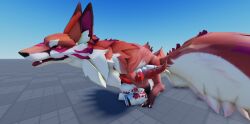 3d artist_request character_request doggy_style dragon_adventures furry interspecies kitsune multi_tail nine_tailed_fox orange_fur red_fur red_hair roblox roblox_avatar roblox_game roblox_studio robloxian size_difference tagme white_fur white_hair