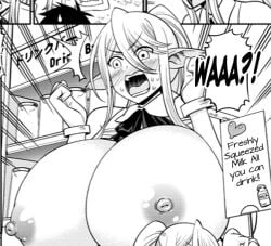 centaur centauress centorea_shianus huge_breasts manga_page monster_musume_no_iru_nichijou nipples okayado tagme