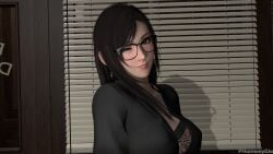 3d asian asian_female asian_girl final_fantasy final_fantasy_vii final_fantasy_vii_remake office office_lady pic tifa_lockhart tifa_lockhart_(cosplay)