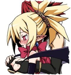 adell breasts disgaea disgaea_2 exposed_breasts groping groping_breasts groping_from_behind large_breasts nippon_ichi_software rozalin