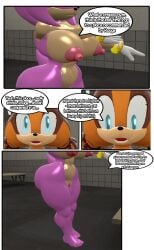 1futa 2girls 3d amy_rose bathroom maplecat naked nude nude_female sfm shower sonic_(series) sonic_the_hedgehog_(series) source_filmmaker sticks_the_badger