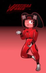 /ctt/ 1dickgirl bodysuit bulge bulge_through_clothing console-tan dickgirl gijinka holding_bulge humanization humanized nintendo racing_suit virtual_boy virtual_boy-tan