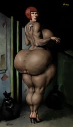 anal_access anus_cutout ass big_ass big_breasts big_butt big_lips bimbo bodysuit breasts catsuit lips milf muscular skin_tight thick_thighs vkorg voluptuous