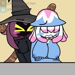 1:1 1female 1futa 1futa1girl 1girls accelerator black_body black_skin blue_skin blush breasts cum cum_inside electroshocker female jellyfish jellyfish_electroshocker jellyfish_humanoid multicolored_hair octopus octopus_accelerator octopus_girl octopus_humanoid penis purple_hair roblox tower_defense_simulator watermark yellow_eyes yuri