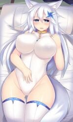 female fox_girl furry sleepy tight_clothing